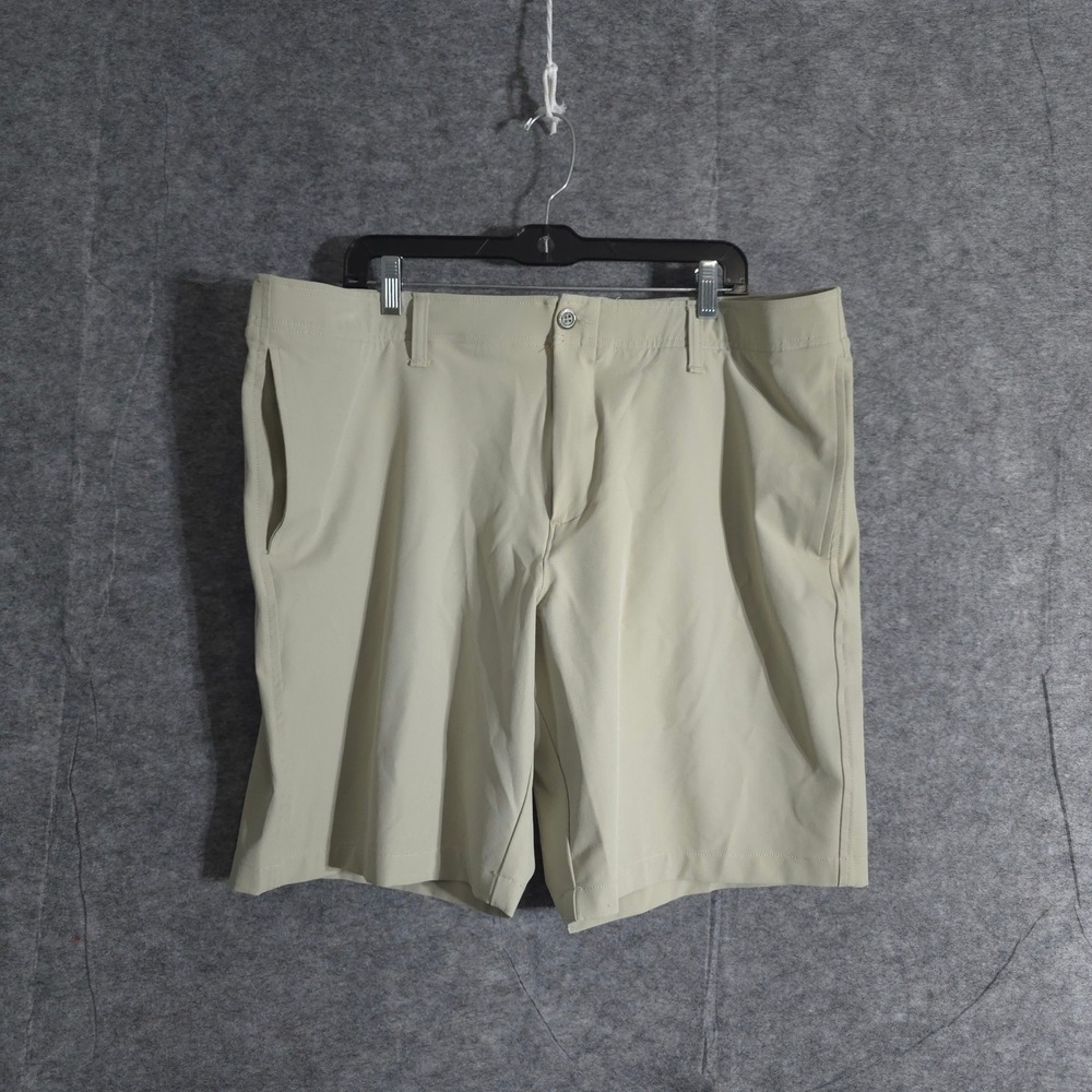 Under Armour Mens Golf Shorts Sz 40 Beige Performance Athletic Sports Waistband